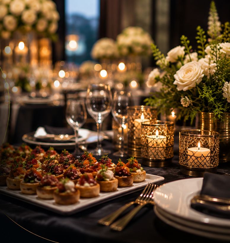 Elegant catered table